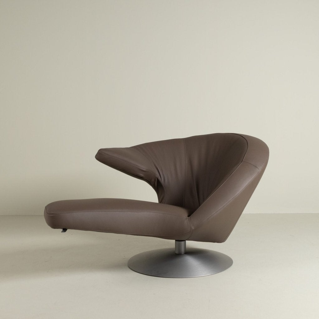 Leolux Parabolica Fauteuil Taupe Leer, Leolux, Nieuw, Niet ingevuld, Niet ingevuld