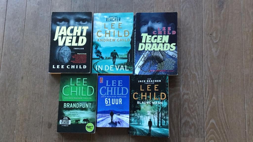 6 x Lee Child, Boeken, Ophalen of Verzenden, Zo goed als nieuw