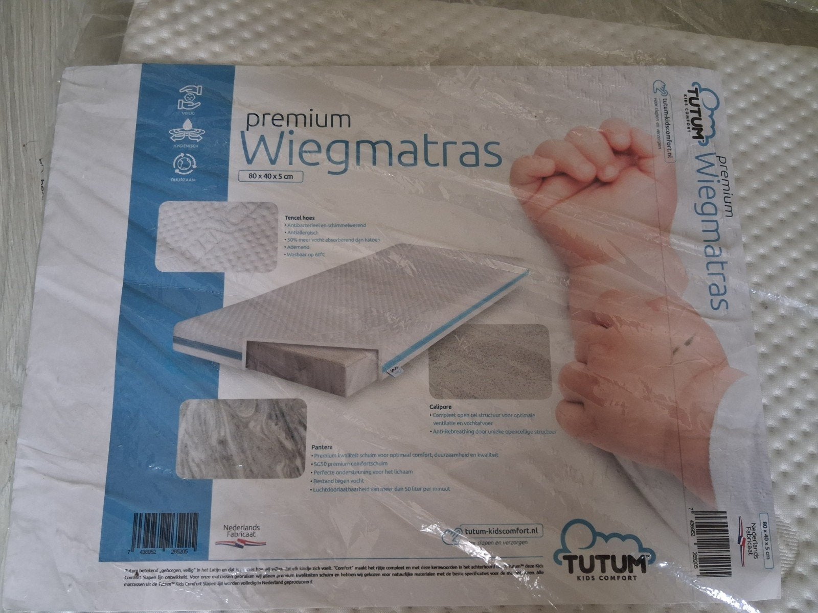 Nieuwe premium wiegmatras 80x40 cm - Ongeopend, Ophalen, Nieuw, Wieg