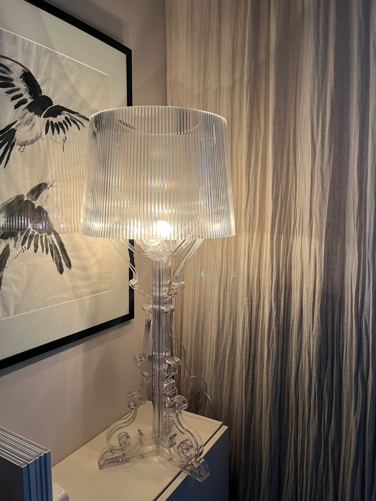 Kartell Bourgie lamp transparant, Ophalen, Gebruikt, Kunststof