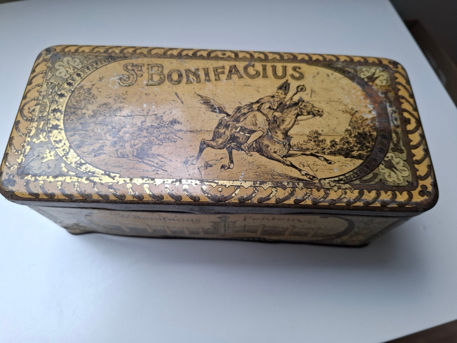 Oud blik St. Bonifacius sigarenblik sigaren Dokkum, Ophalen of Verzenden, Gebruikt, Overige