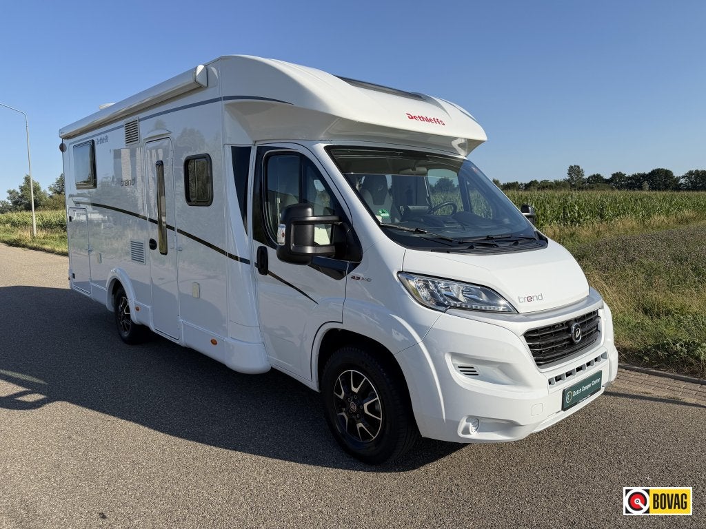 Dethleffs Trend 7057 EBL, 2xAirco, Face-to-Face, Zonnepaneel, Caravans en Kamperen, Campers, Automaat, Ringverwarming, Fiat, Bedrijf