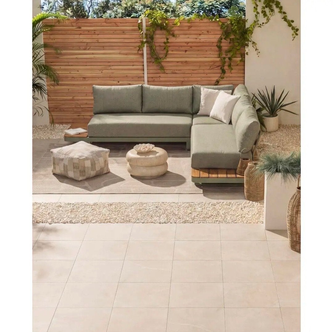 Loungeset Canzo groen (nieuw, alleen uitgepakt), 4 zitplaatsen, Ophalen of Verzenden, Loungeset, Bank