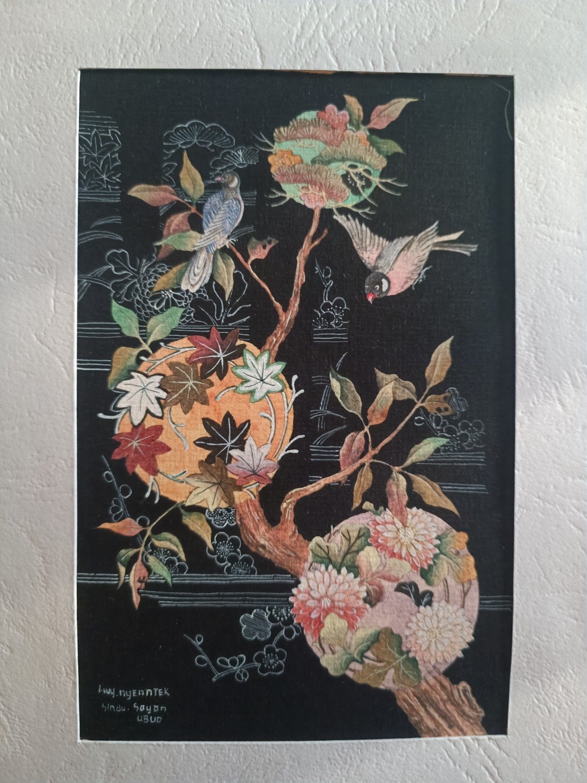 Balinees schilderij van I Wy. Ngenteg, Sayan Ubud, Origineel werk, Doek, Dieren, Ophalen of Verzenden