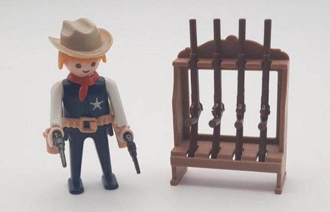 Playmobil 3381 Sheriff compleet uit 1986, Kinderen en Baby's, Speelgoed | Playmobil, Ophalen of Verzenden, Zo goed als nieuw, Complete set