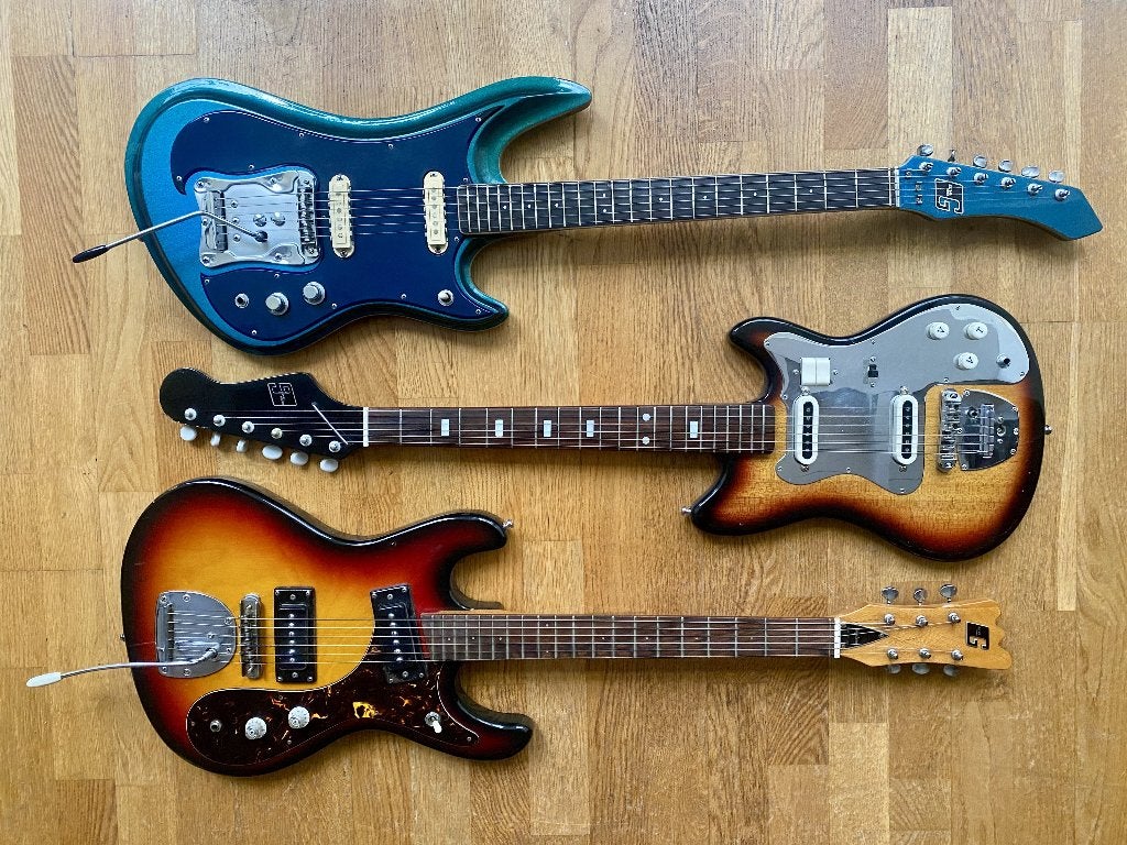 Guyatone gitaren LG-350T LG-127T en LG65T, Muziek en Instrumenten, Snaarinstrumenten | Gitaren | Elektrisch, Ophalen, Gebruikt