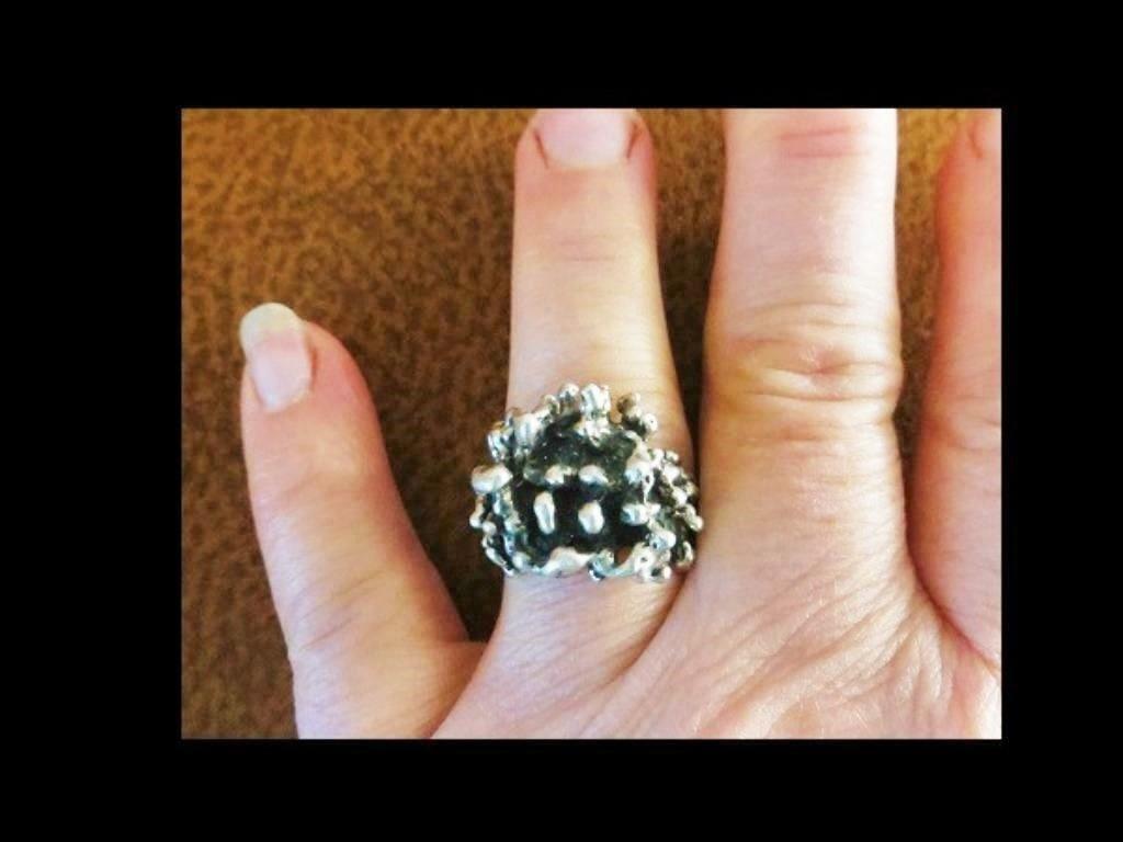 Bijzonder Zilveren Ring Modernistische Design!, Verzenden, Zilver, Ring