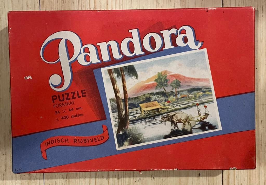 Antieke puzzel Pandora Indisch Rijstveld, Antiek en Kunst, Ophalen of Verzenden
