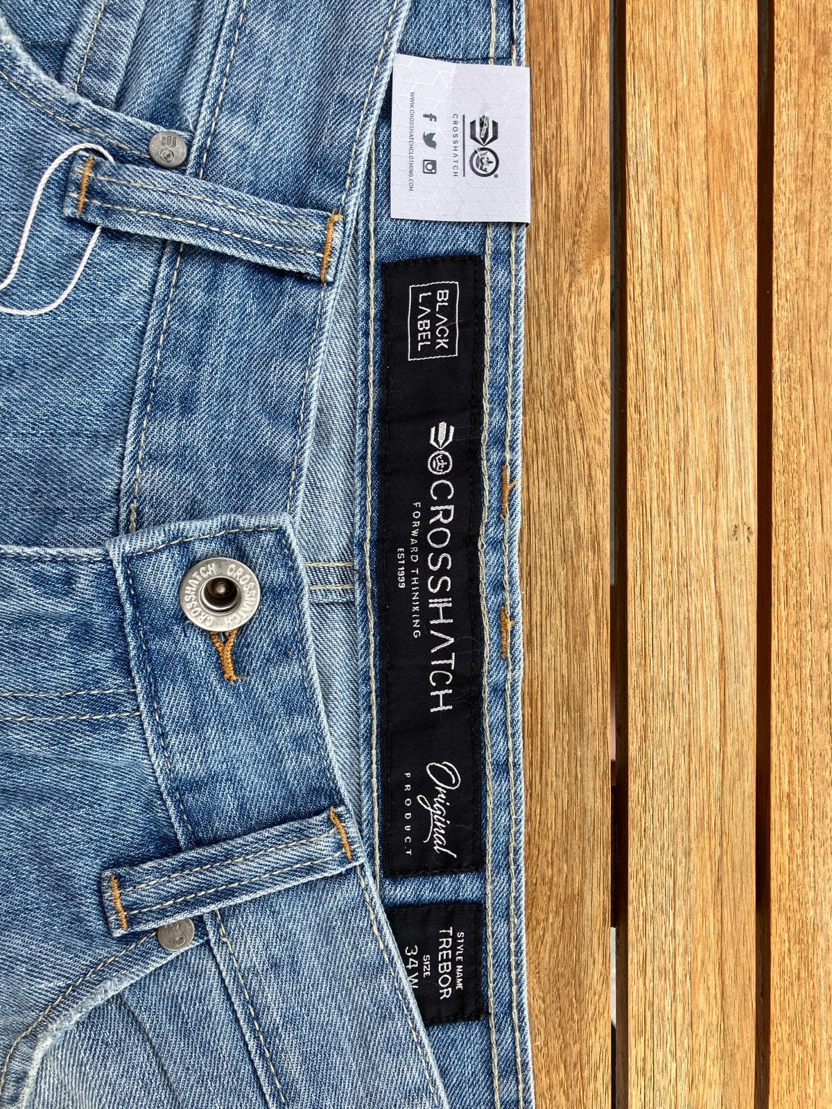 Crosshatch Black Label Trebor Spijker Short W34 Nieuw, Ophalen of Verzenden, Nieuw, Blauw, W33 - W34 (confectie 48/50)
