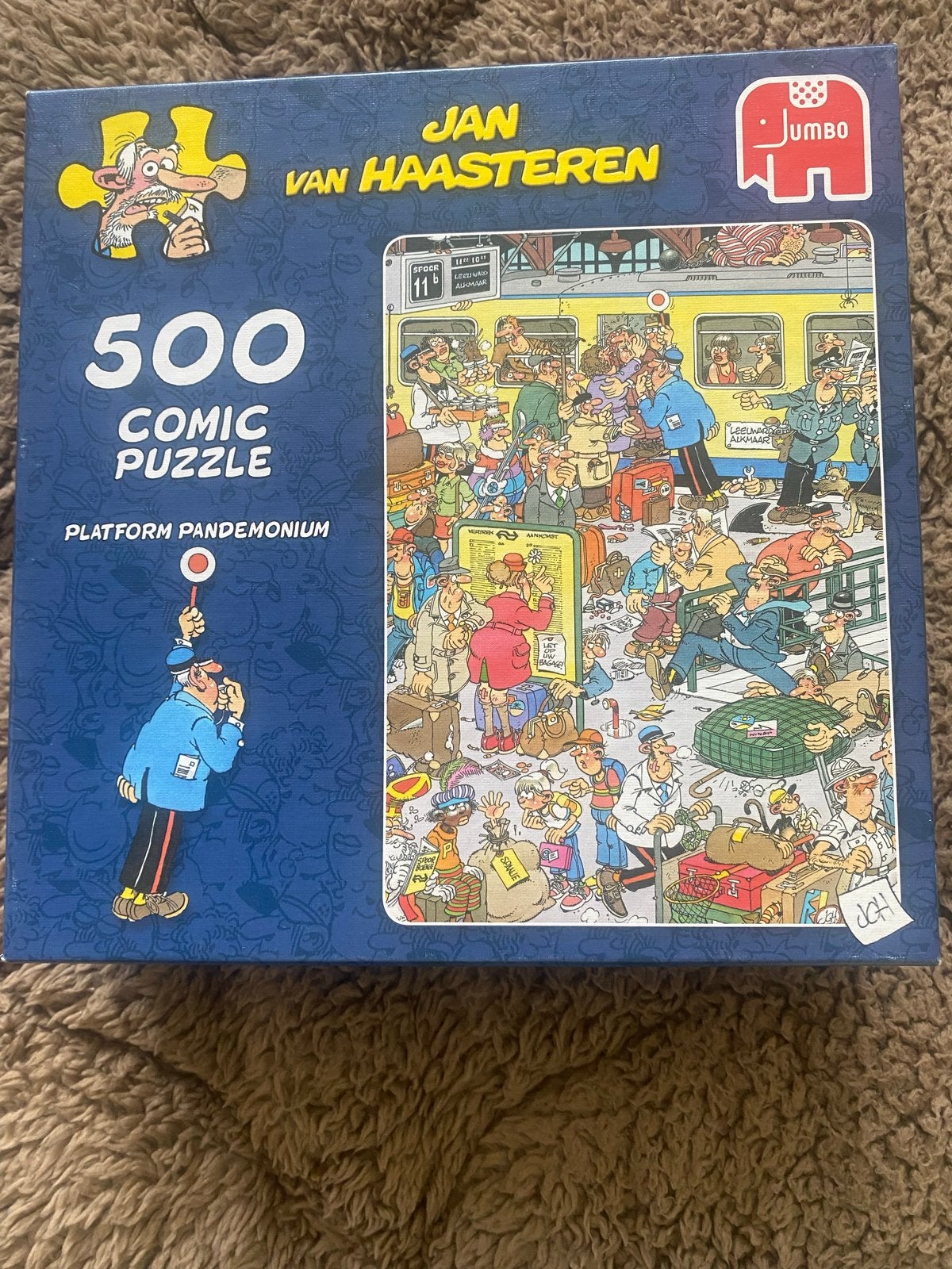 Jan van Haasteren Comic Puzzel - Platform Pandemonium 500+, Ophalen of Verzenden, 500 t/m 1500 stukjes, Zo goed als nieuw, Legpuzzel