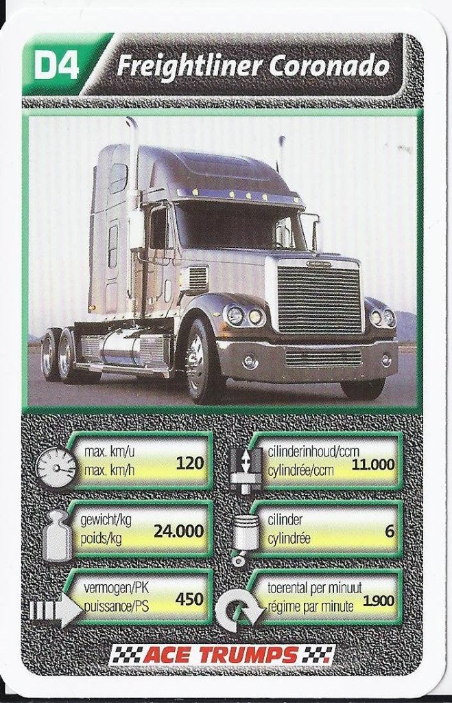 D4 autokaartje Freightliner Coronado, Ophalen of Verzenden, Zo goed als nieuw, Auto's