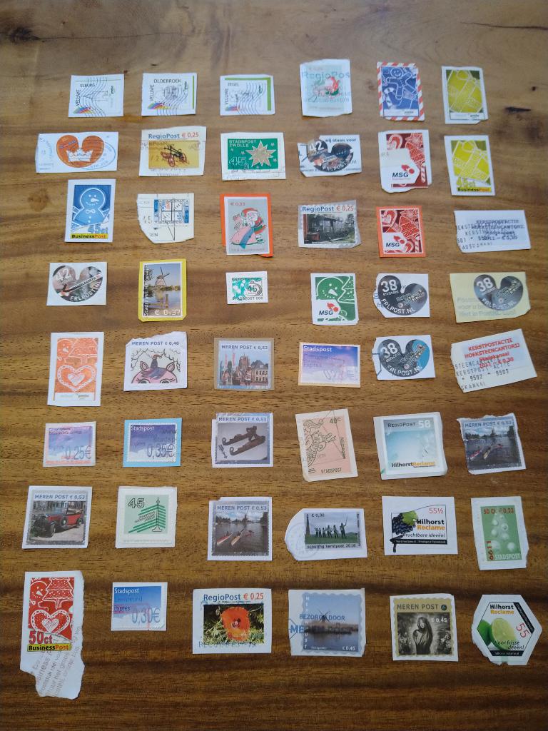 Nederland - Stadspost Streekpost - op papier (5) - 48 stuks, Ophalen of Verzenden, Na 1940, Gestempeld
