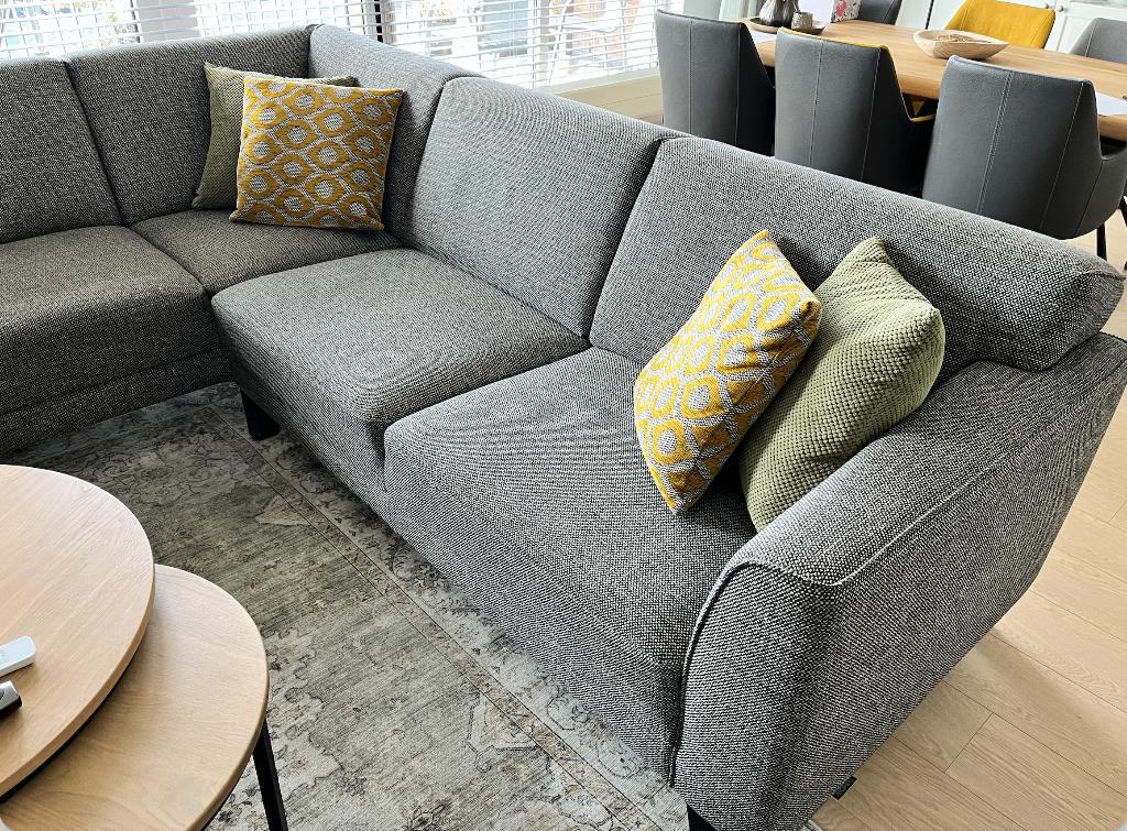 Te Koop: bank met longchair, Ophalen, Gebruikt, Overige maten, Hoekbank