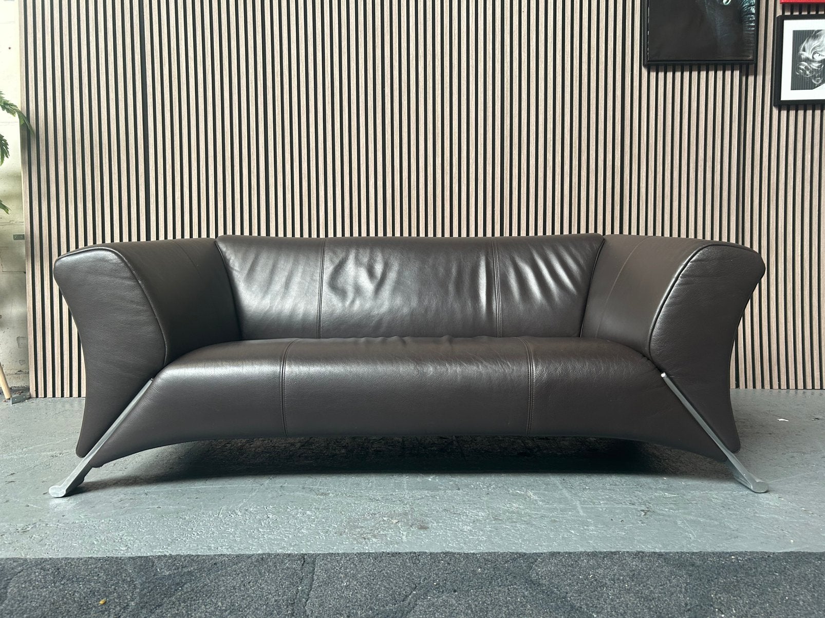 GRATIS LEVERING Rolf Benz 332 Bank Leer 189X86 GEREINIGD, 150 tot 200 cm, Tweepersoons, Ophalen of Verzenden, Zo goed als nieuw