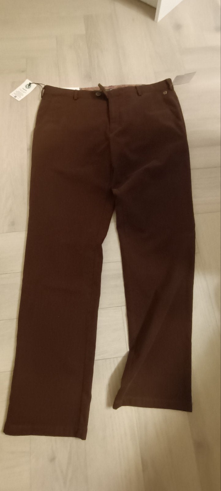 MEYER Organic Katoenen Broek -, Maat 52/54 (L), Bruin, Nieuw, Ophalen of Verzenden
