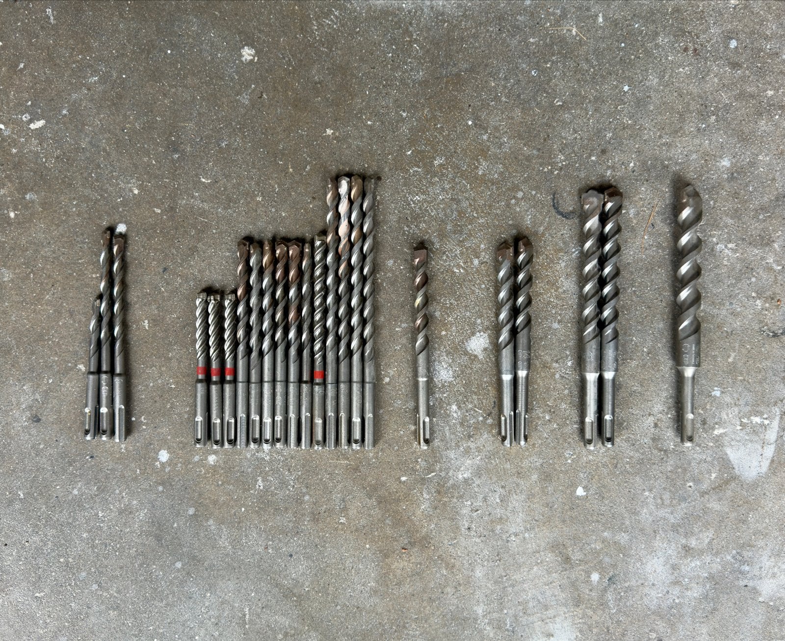 SDS boren set - Diverse maten (3, 8, 10, 12, 14, 16, 20 mm), Doe-het-zelf en Verbouw, Ophalen of Verzenden, Gebruikt, Boor- en/of Breekhamer