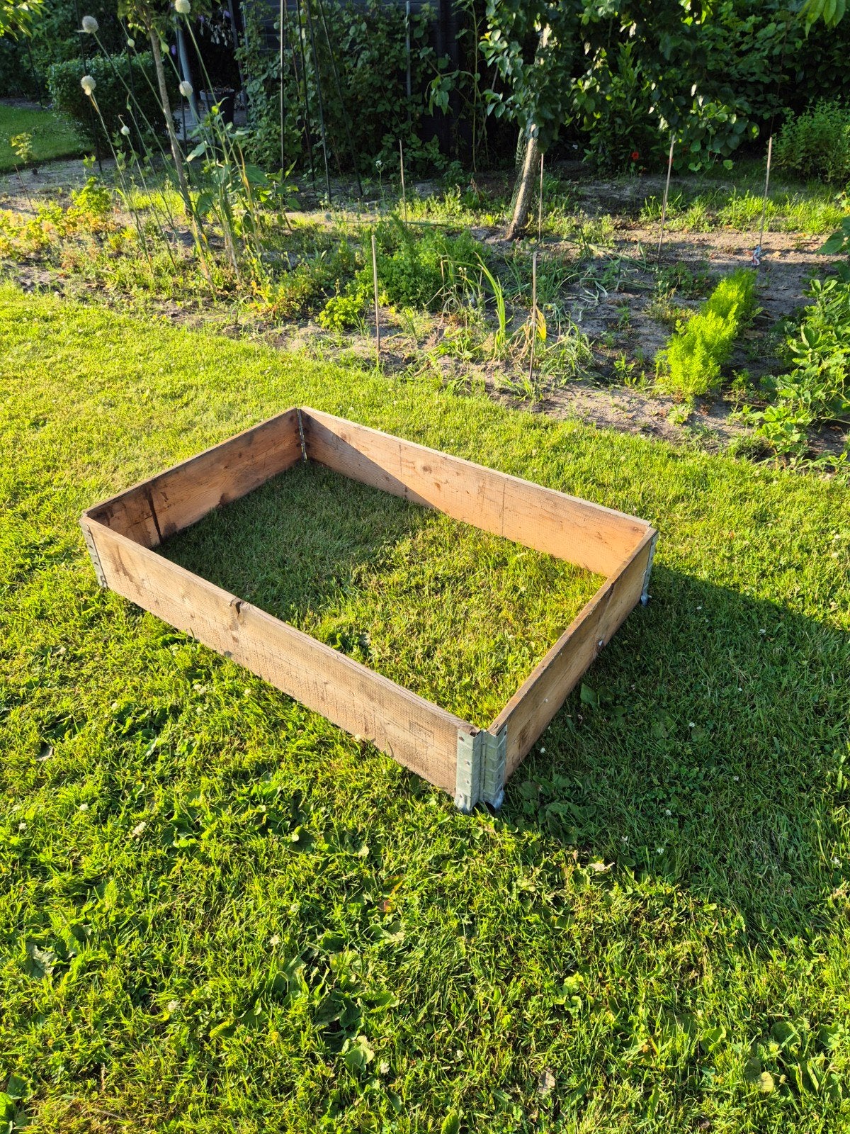 Houten bloembak, Tuin en Terras, Bloembakken en Plantenbakken, Ophalen, Gebruikt, Minder dan 30 cm, 100 cm of meer