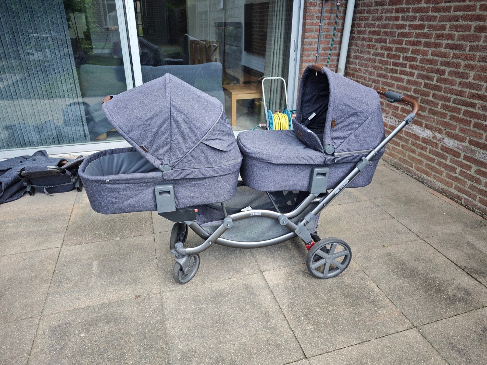 ABC Design Zoom Duowagen met reiswiegen en autostoeltjes, Ophalen, Gebruikt, Overige merken, Duowagen