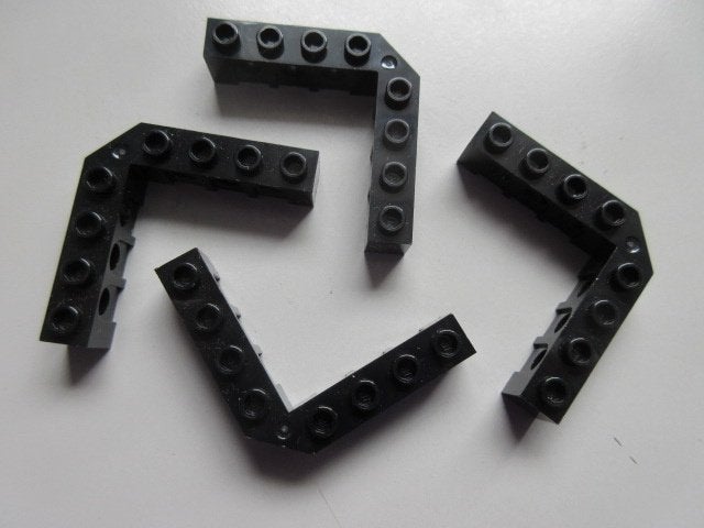 nr. 9428, 4 Zwarte technic 32555 brick 5x5., Ophalen of Verzenden, Zo goed als nieuw, Lego
