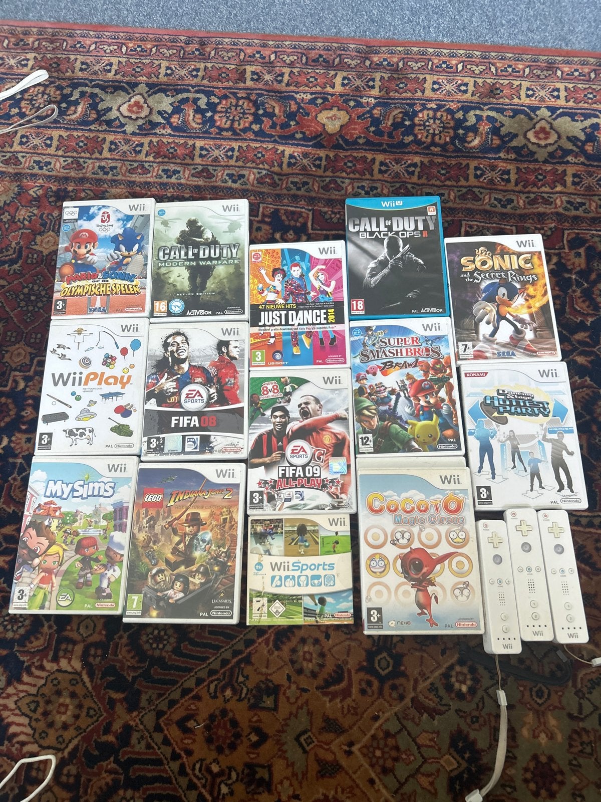 Wii Games Bundel: diverse games en 3 controllers, Avontuur en Actie, Gebruikt, Eén computer, Ophalen of Verzenden