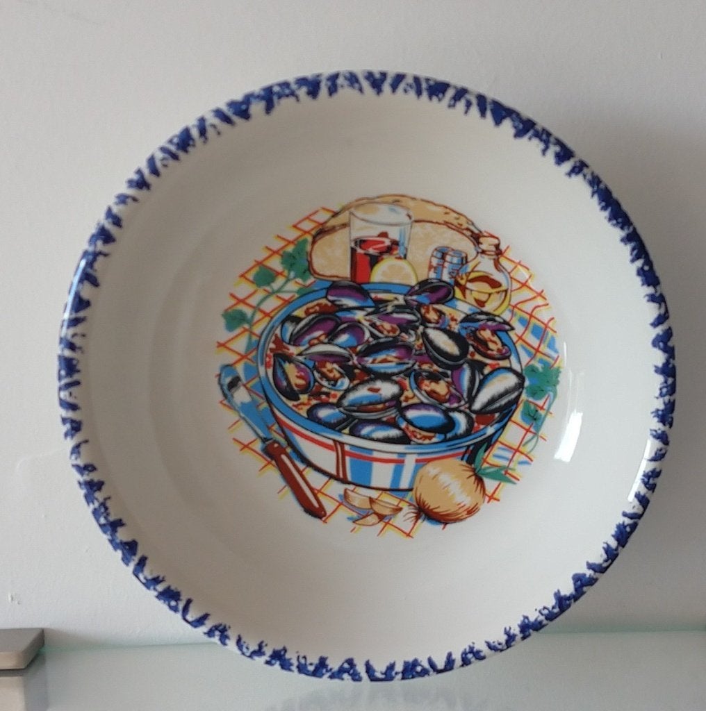 mosselschaal Moules Marinieres, volgnr 10, Overige merken, Ophalen of Verzenden, Overige stijlen, Aardewerk