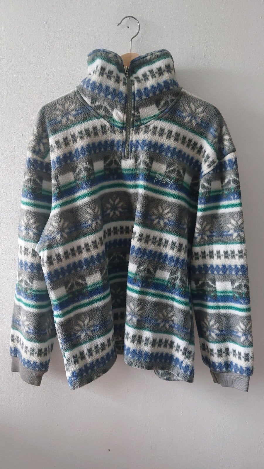 Vintage Retro 80/90s Gorpcore Fong Leng fleece trui L, Kleding | Dames, Fong Leng, Ophalen of Verzenden, Gedragen, Maat 42/44 (L)