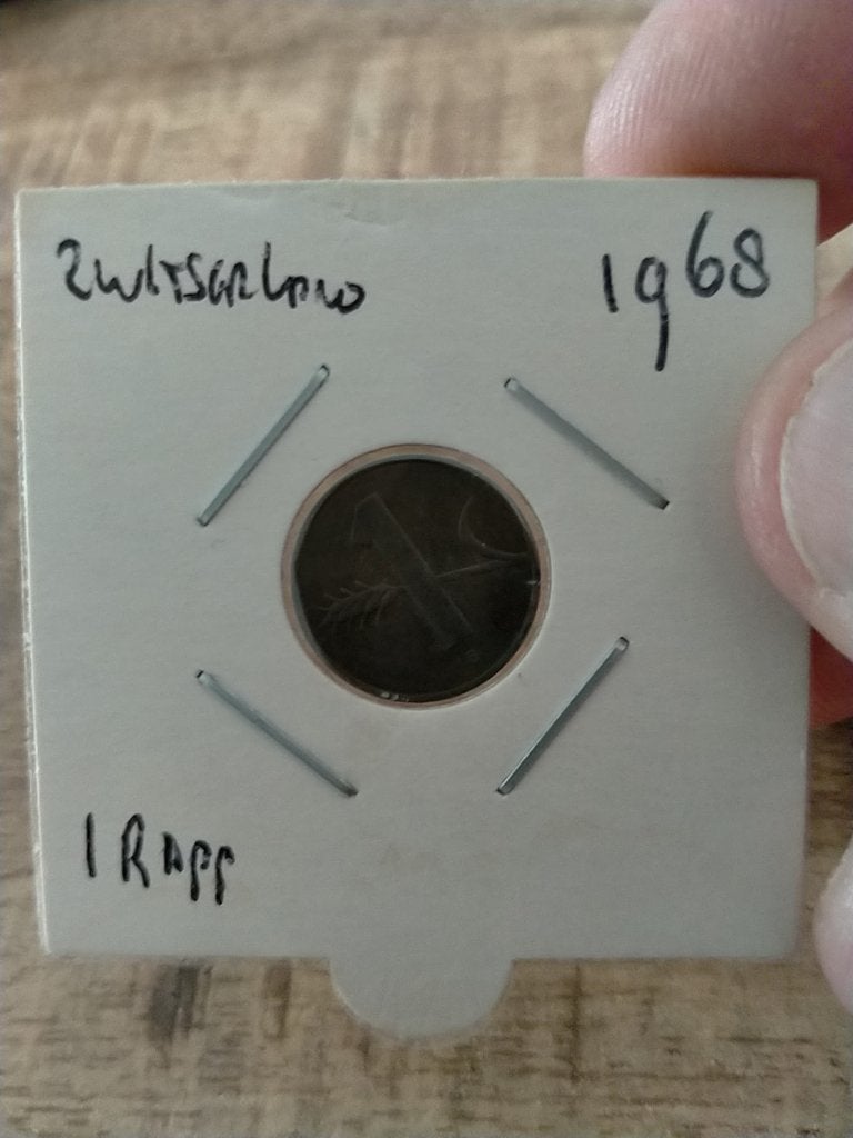 Zwitserland 1 Rappen 1968, Postzegels en Munten, Munten | Europa | Niet-Euromunten, Verzenden, Overige landen, Losse munt