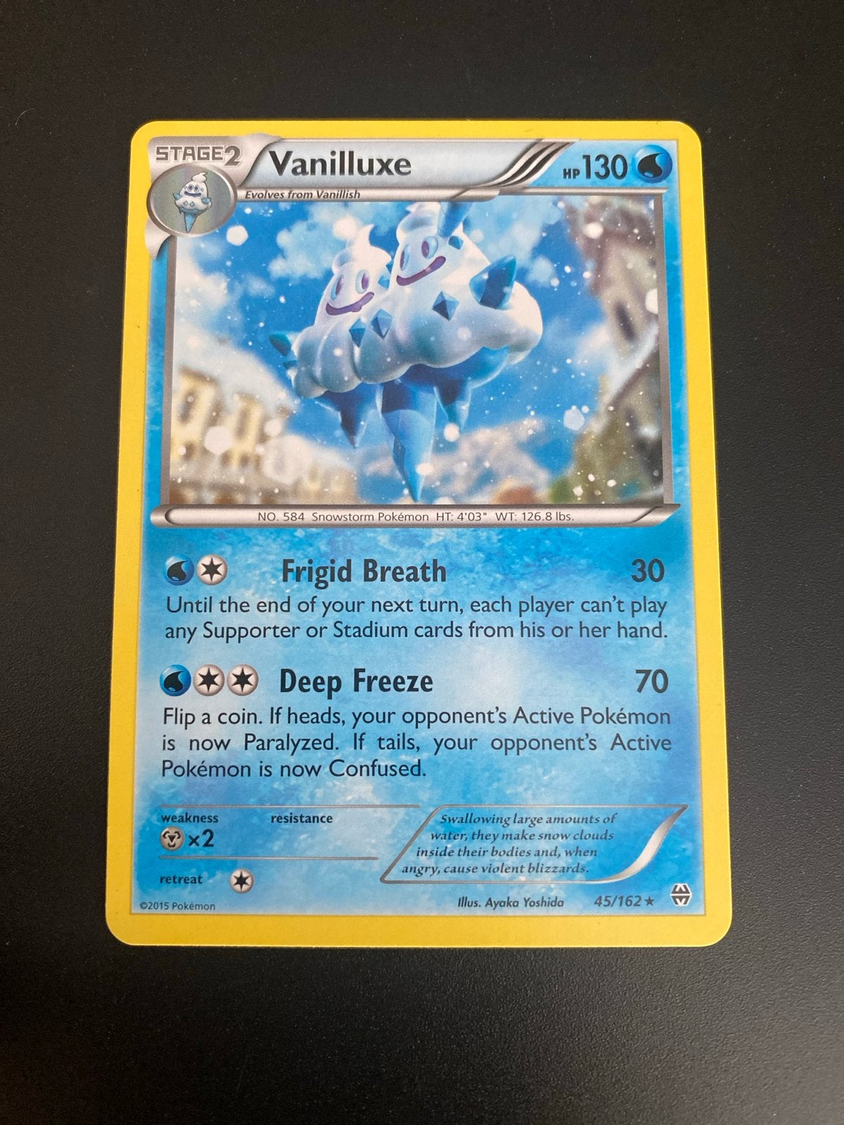 Vanilluxe Rare 45/162 XY BreakThrough (2015) Packfresh Mint!, Ophalen of Verzenden, Zo goed als nieuw, Losse kaart