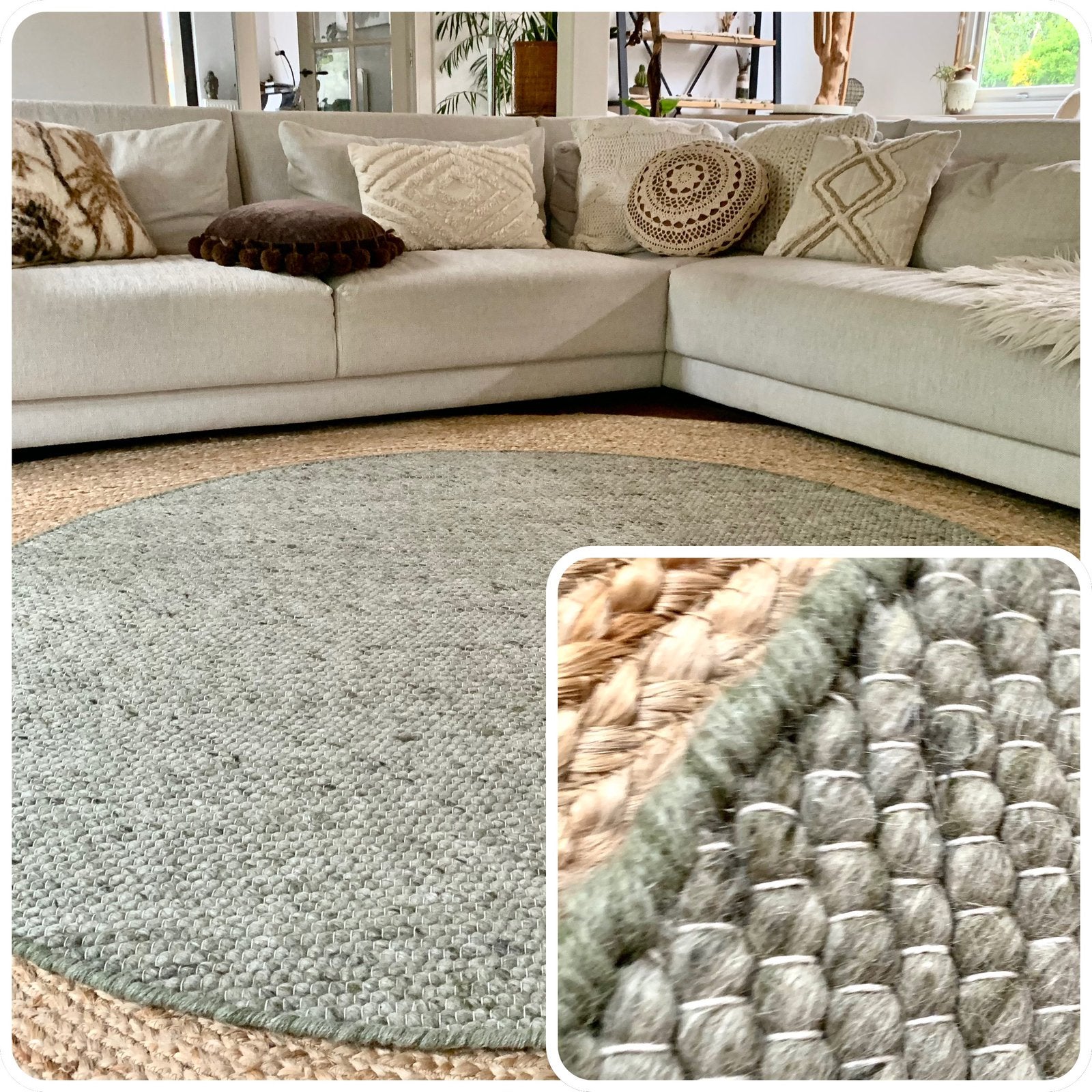 MINDER DUUR!! - wol Japandi xxl vloerkleed - fotoshoot, Ophalen, Rond, 200 cm of meer, Zo goed als nieuw