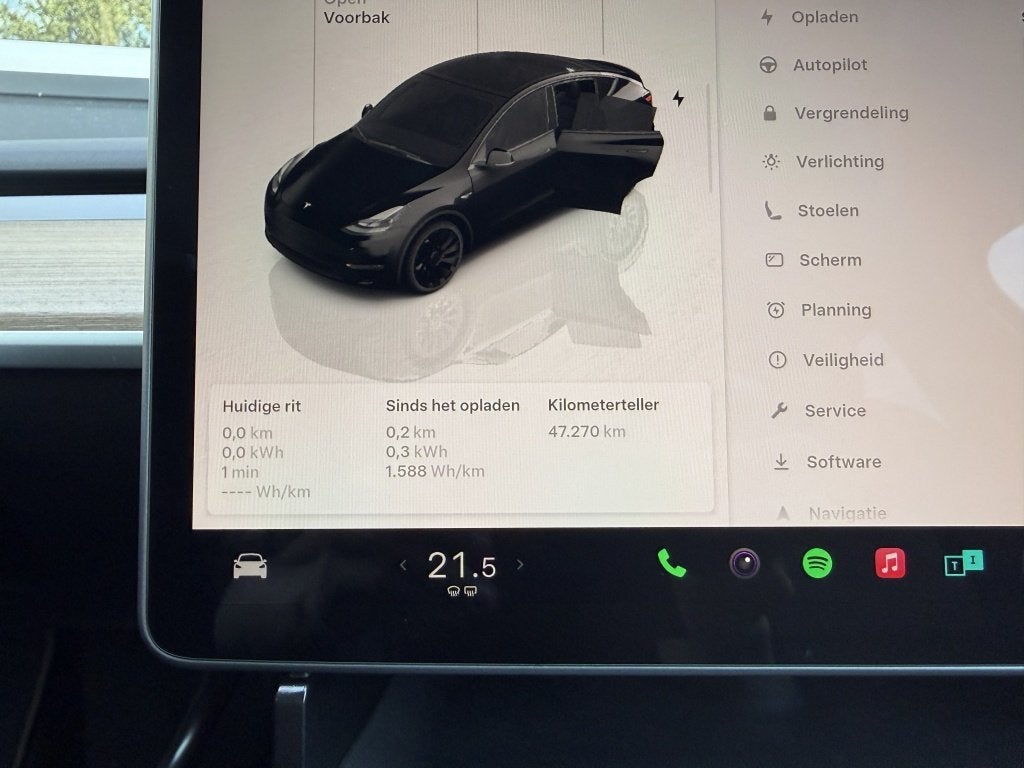 Tesla Model Y Performance AWD 75kWh/stoel, achterbank- en st, Auto's, Tesla, Gebruikt, 1972 kg, Zwart, 420 min