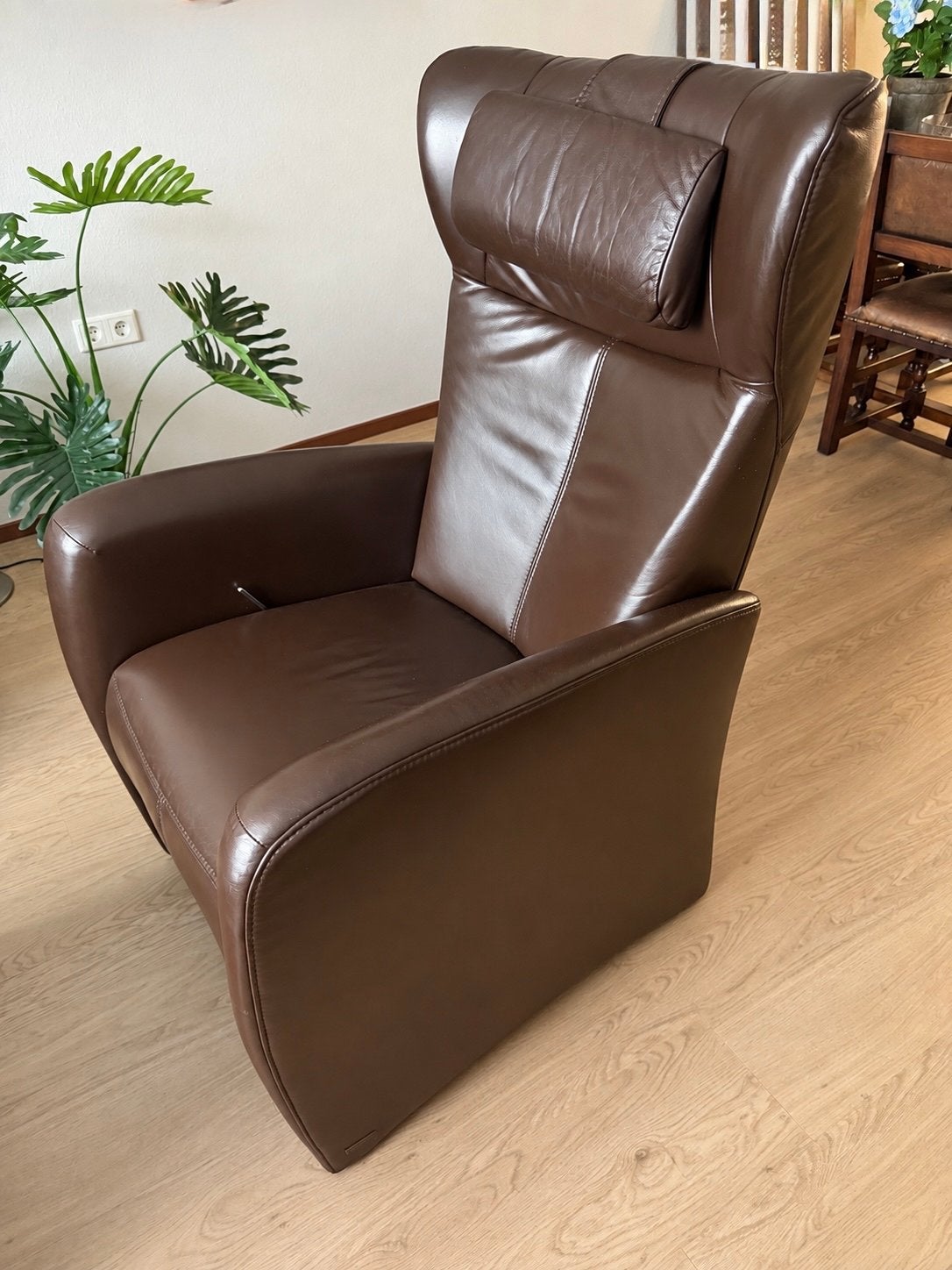 Lederen Prominent Relax fauteuil, Huis en Inrichting, Ophalen, Gebruikt, Leer