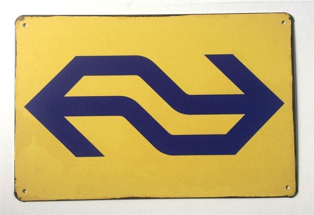 NS de Nederlandse Spoorwegen Metalen Plaat Bord | Poster, Verzenden, Nieuw, Trein, Overige typen