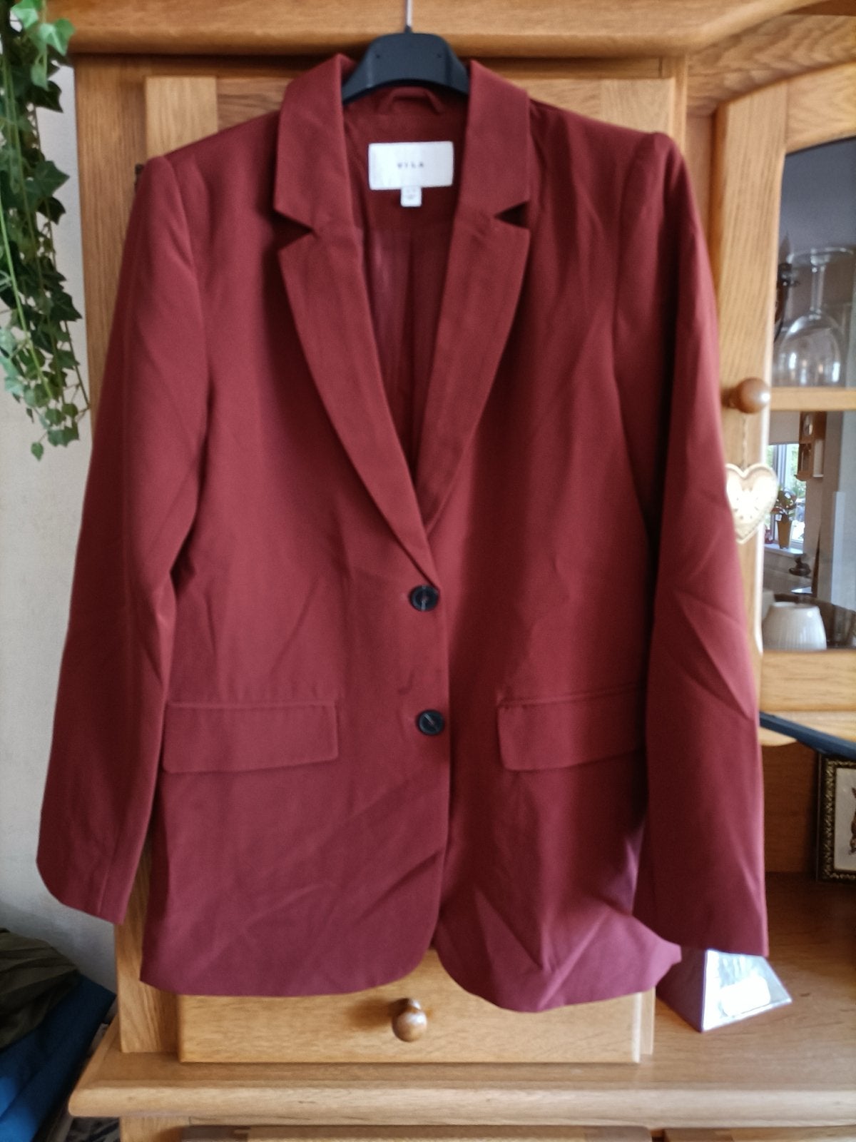 Vila blazer roestbruin - ZGAN maat 38, Maat 38/40 (M), Ophalen of Verzenden, Zo goed als nieuw, Jasje