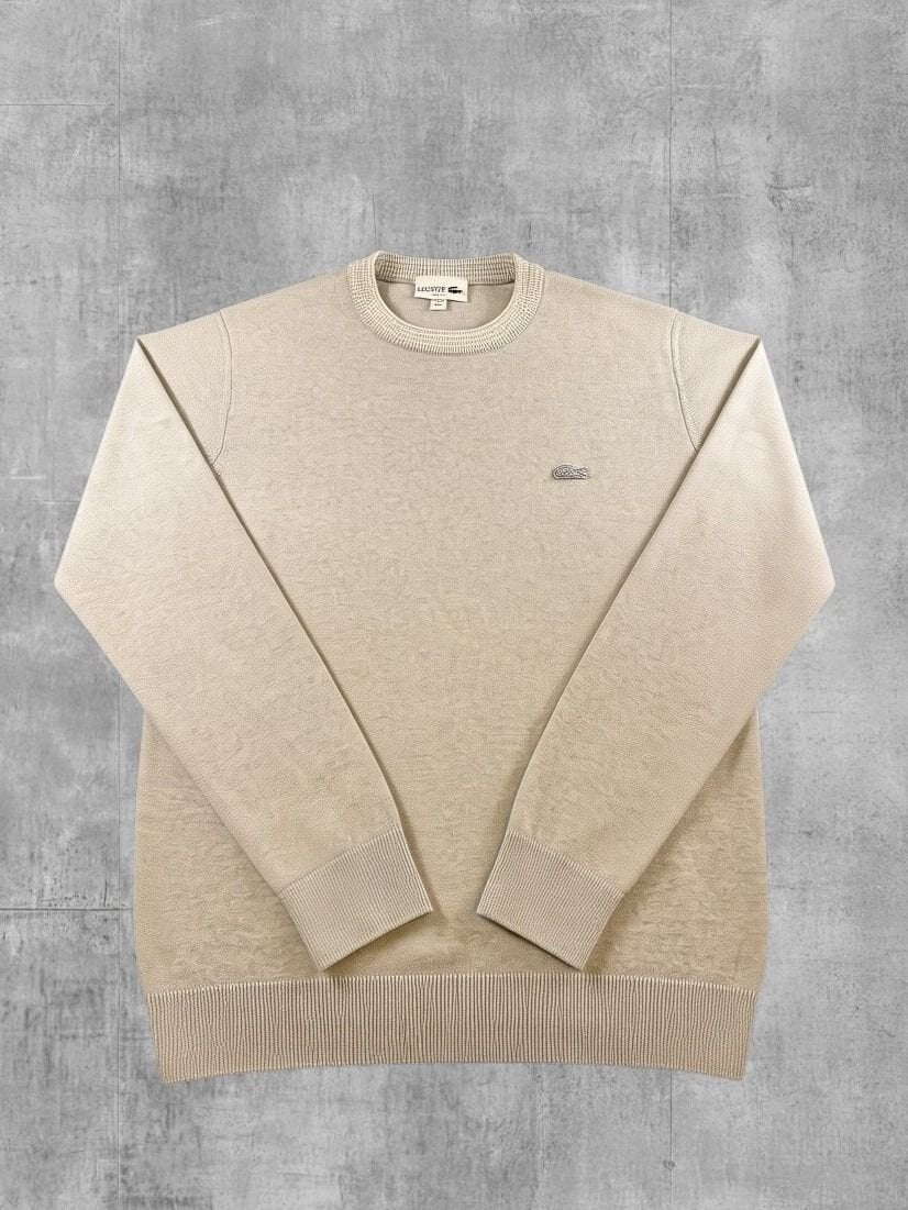 Grijze Lacoste trui, maat S (gebreide pullover / sweater), Verzenden, Lacoste S.A., Zo goed als nieuw, Klantenservice@lacoste.com