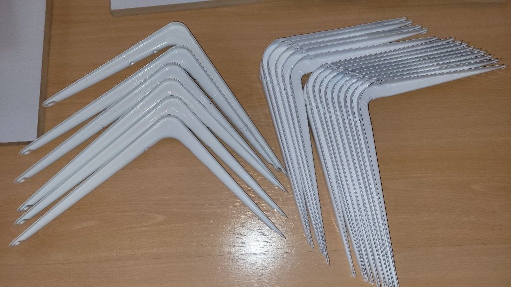 6 mdf planken 30 cm breed met 20 plankdragers, Ophalen, Gebruikt, Minder dan 25 mm, Plank