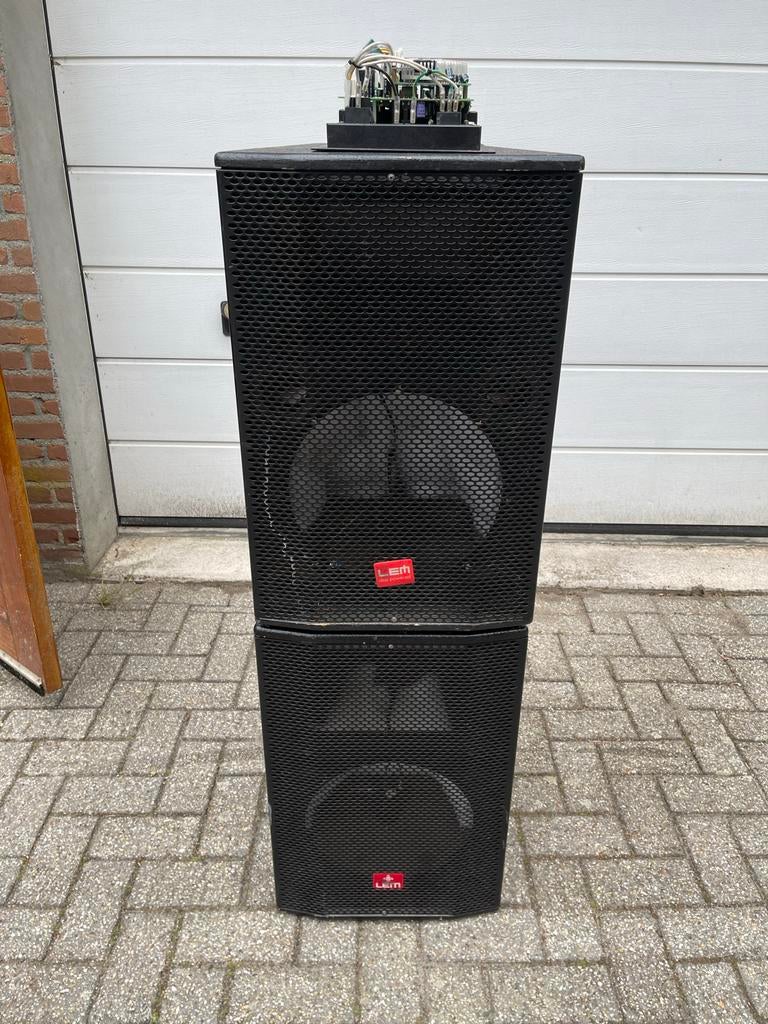 LEM T4A lege speakerkasten met defecte versterkers, Computers en Software, Pc speakers, Niet werkend, Overige typen, Ophalen