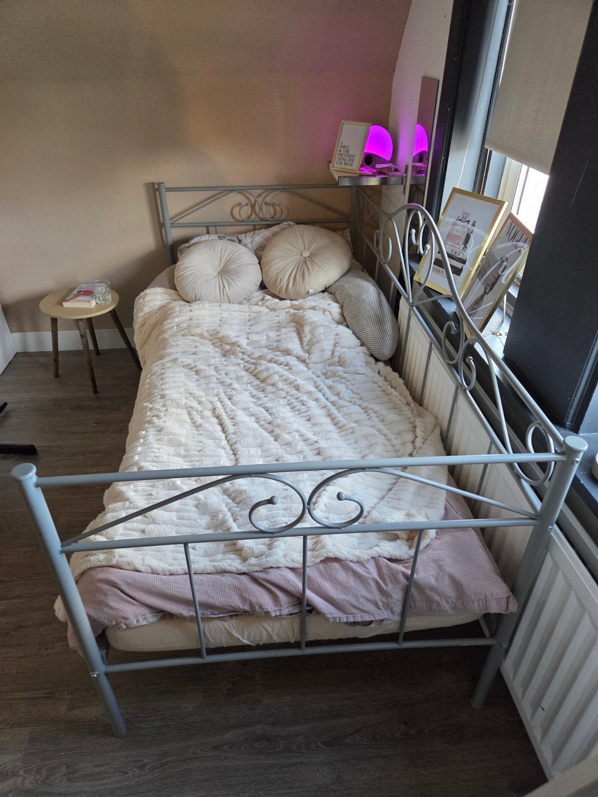 Bed Valerie 90x200 inclusief matras (IKEA Malfors), Ophalen, Gebruikt, 90 cm, Eenpersoons