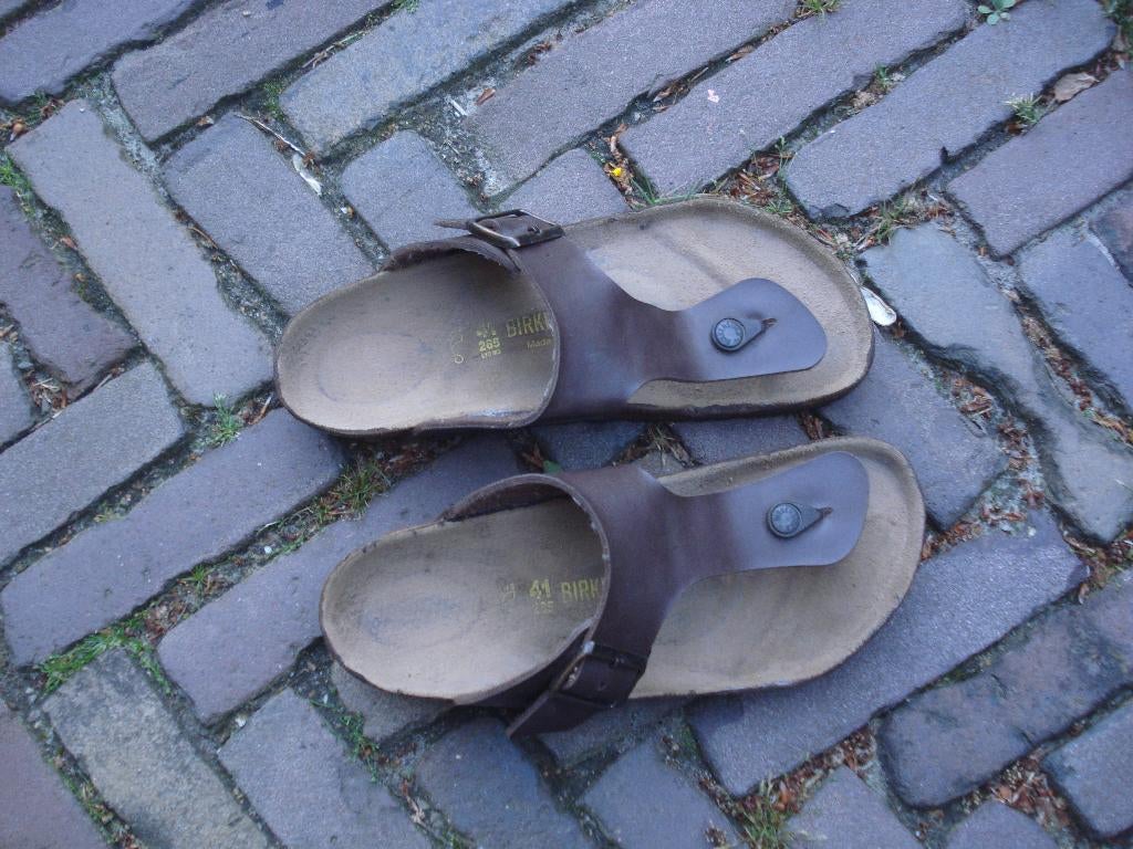 RAMSES BIRKENSTOCK BRUIN 41 NU GRATIS VERZENDING PER POST, Slippers, Bruin, Verzenden, Zo goed als nieuw