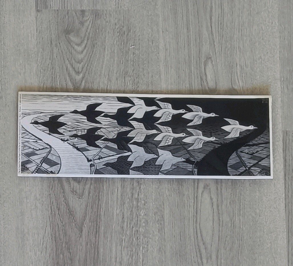 M.C.Escher stropdas 100% silk official, Ophalen of Verzenden, Zo goed als nieuw