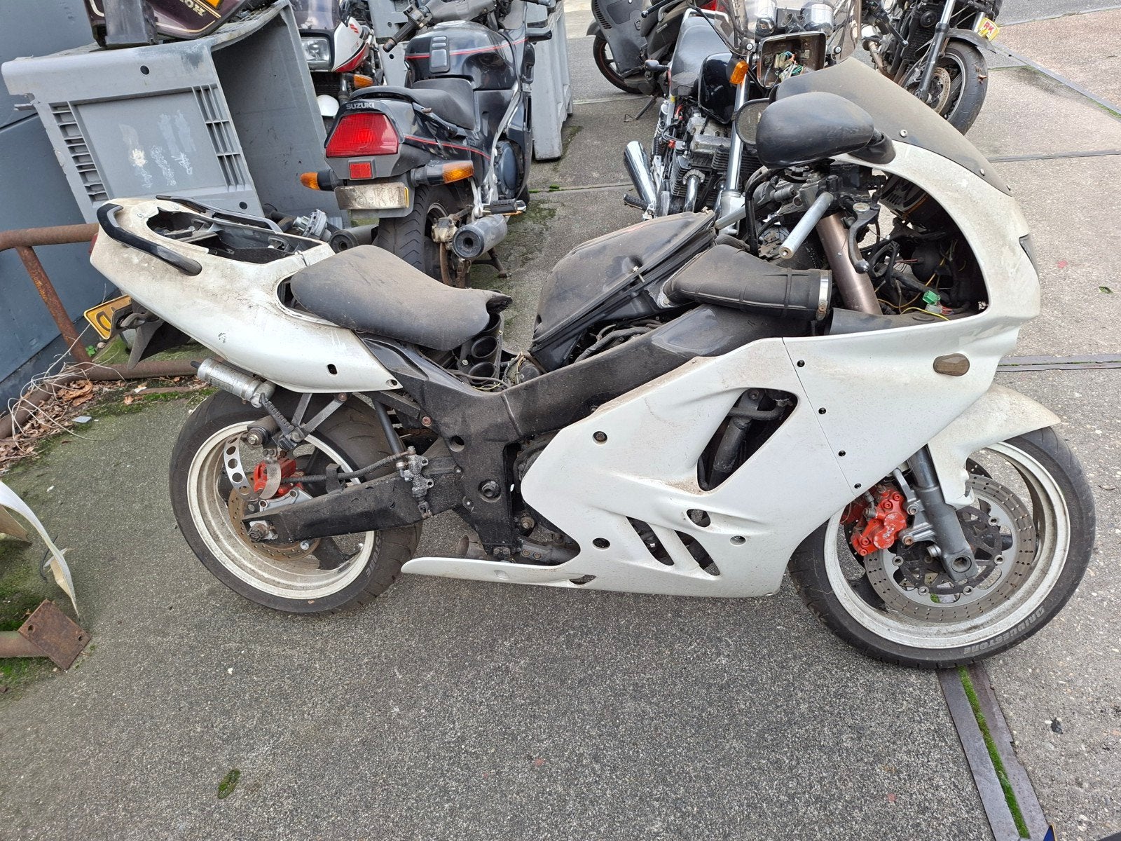 Kawasaki ZX9R sloop, Ophalen, Gebruikt