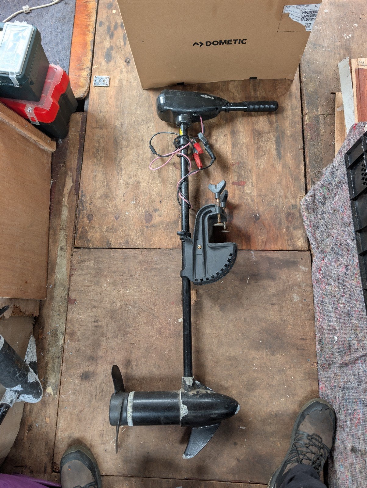 Elektrische Buitenboordmotor 55 lbs, Ophalen, Gebruikt, Motor en Techniek