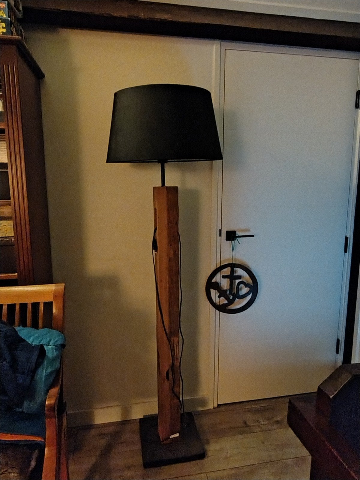 Houten vloerlamp, Ophalen, Zo goed als nieuw, Oak Floor, 150 tot 200 cm