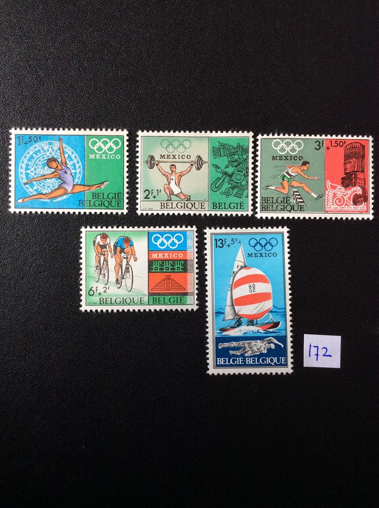 Belgie postzegels 1968 Mi 1513/7, Postzegels en Munten, Ophalen of Verzenden