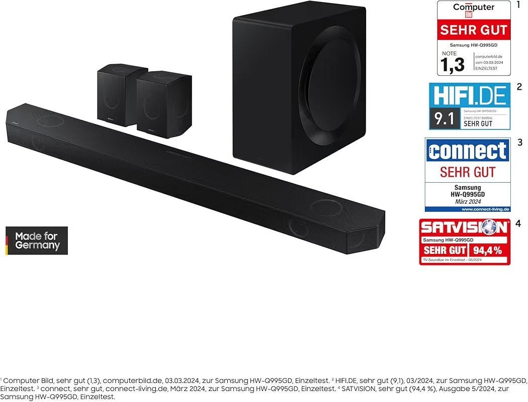 Samsung Q995D / Q995GD soundbar 656watt in nieuwstaat, Audio, Tv en Foto, Home Cinema-sets, Overige merken, Soundbar, 70 watt of meer