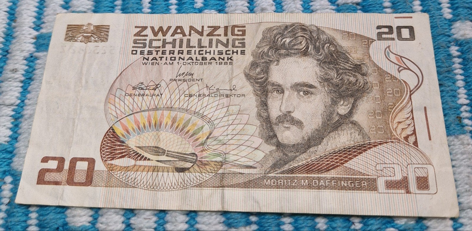 Oostenrijkse 20 Schilling bankbiljet - Moritz M. Daffinger, Ophalen of Verzenden