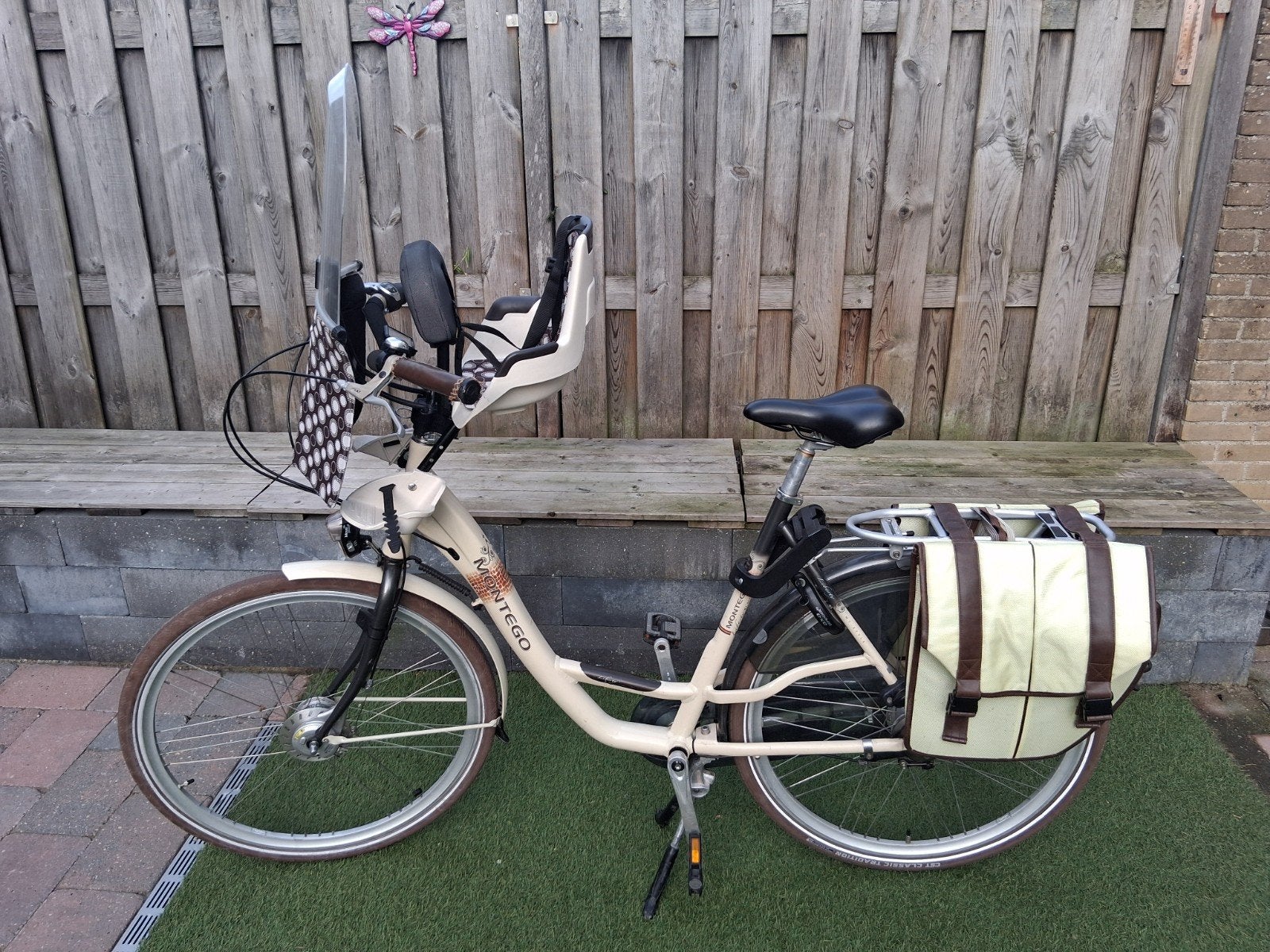Montego moederfiets met 7 versnellingen en dubbele standaard, 53 tot 56 cm, Zo goed als nieuw, Dubbele standaard, Schijfrem