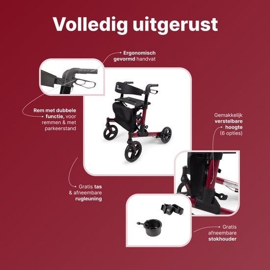 Rollator, Ophalen, Lichtgewicht, Zo goed als nieuw