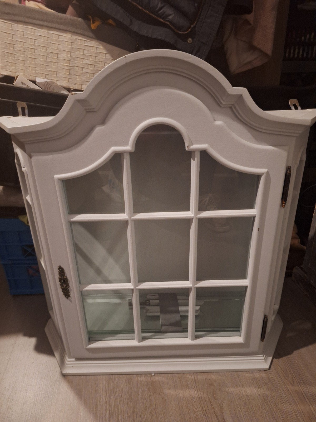 Grijs vitrine kastje, Huis en Inrichting, Kasten | Vitrinekasten, Ophalen, 25 tot 50 cm, 50 tot 100 cm, Minder dan 100 cm