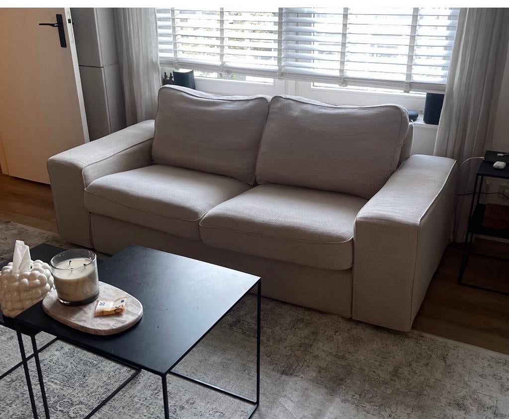 Ikea Kivik 2-zitsbank + extra hoes in grijs, Huis en Inrichting, 150 tot 200 cm, Tweepersoons, 75 tot 100 cm, Ophalen of Verzenden