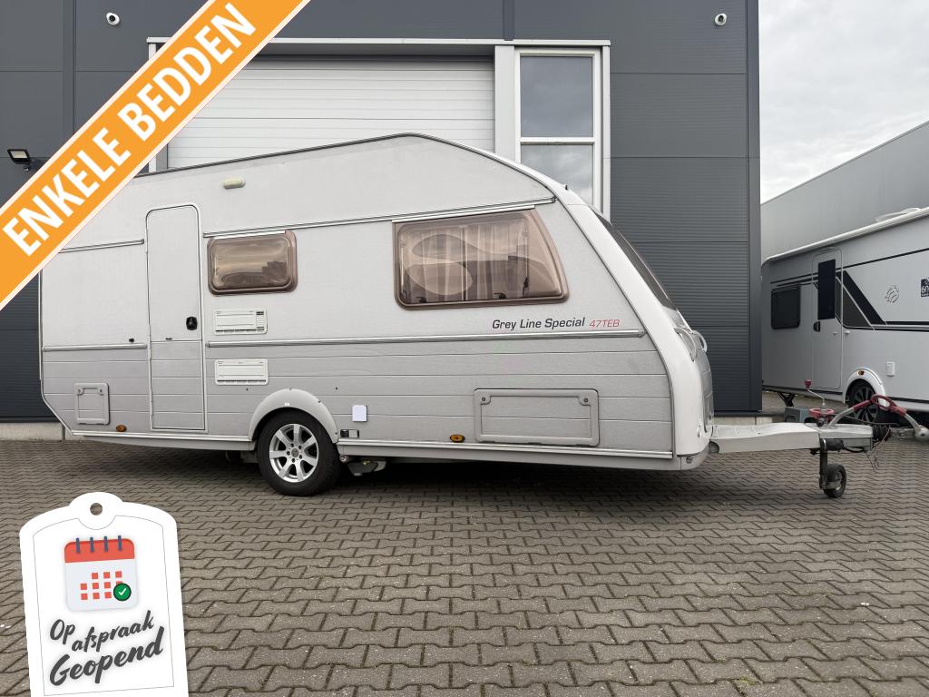 Kip Grey Line Special 47 TEB Airco VT luifel mover, Caravans en Kamperen, Schokbreker, Kip, Bedrijf, Treinzit